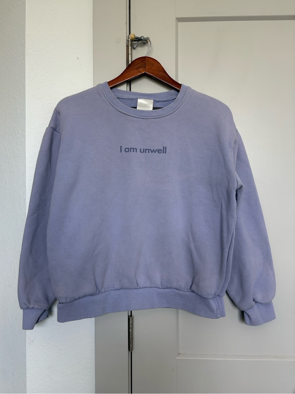 BARSTOOL CALL HER DADDY I AM UNWELL PURPLE CREWNECK SWEATSHIRT WOMENS MEDIUM